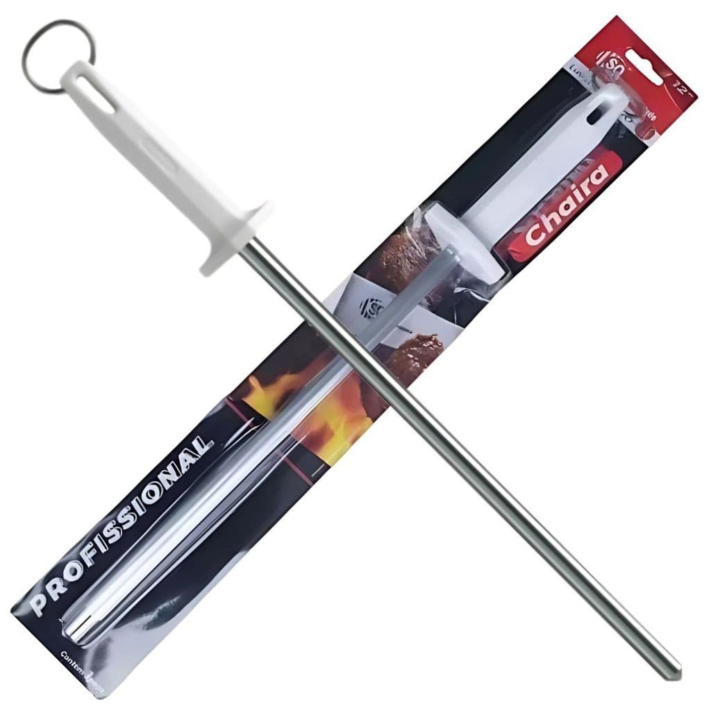 Chaira Estriada 12" Afiador Amolador De Facas Inox Açougue Profissional 1 Unidade