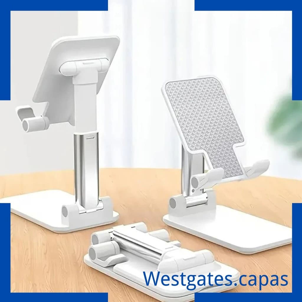 Suporte de Suporte de Telefone Móvel Ajustável, Suporte de Mesa Universal para Celular, iPhone, iPad, Desktop Tablet
