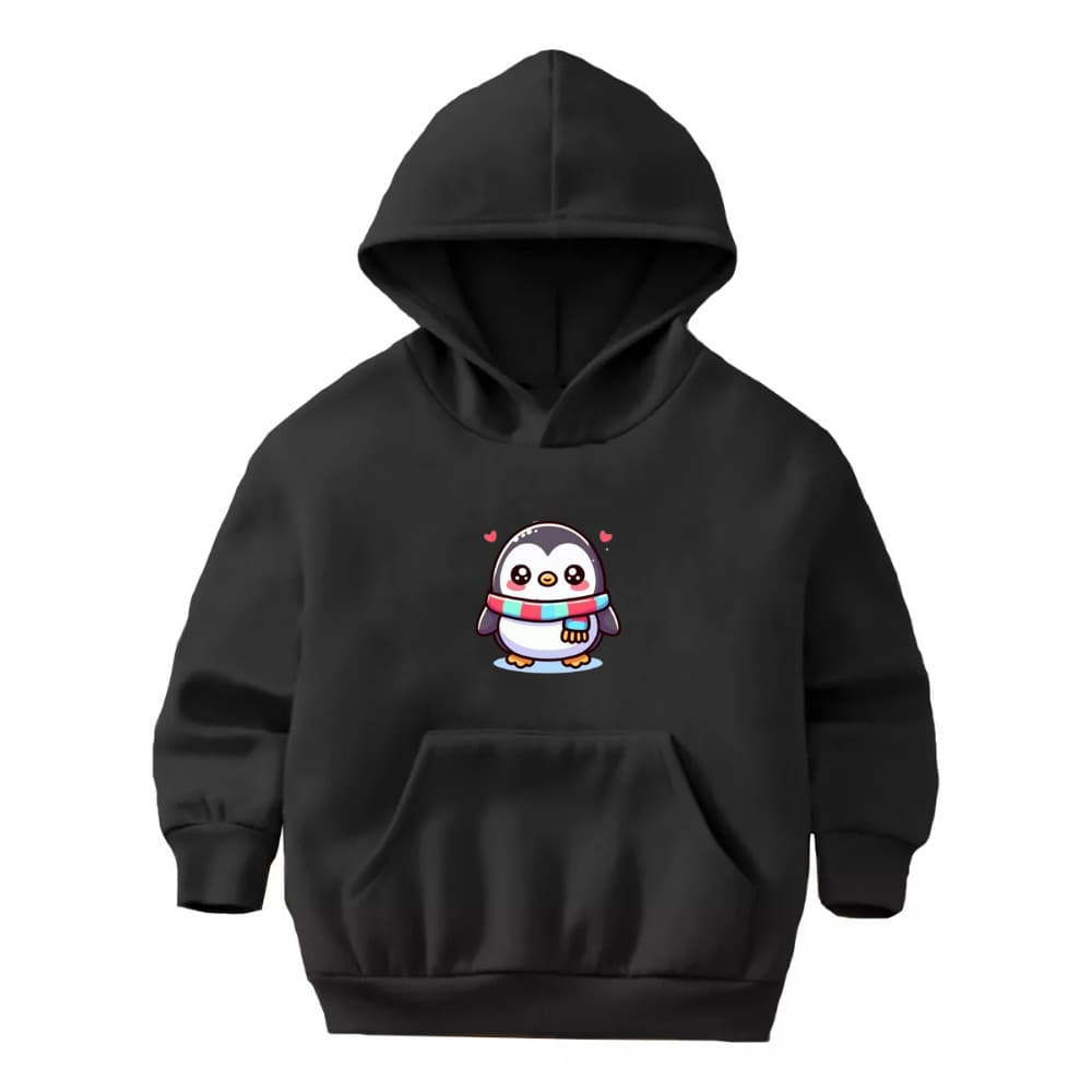 Moletom Infantil Blusa De Frio Canguru Algodão Pinguim