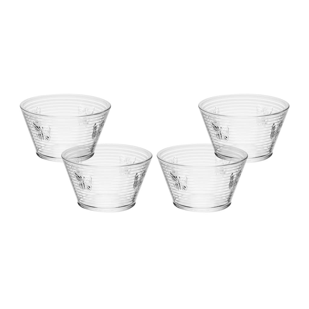 Conjunto 4 Bowls Lines Butterfly 265ml Vidro - Wolff