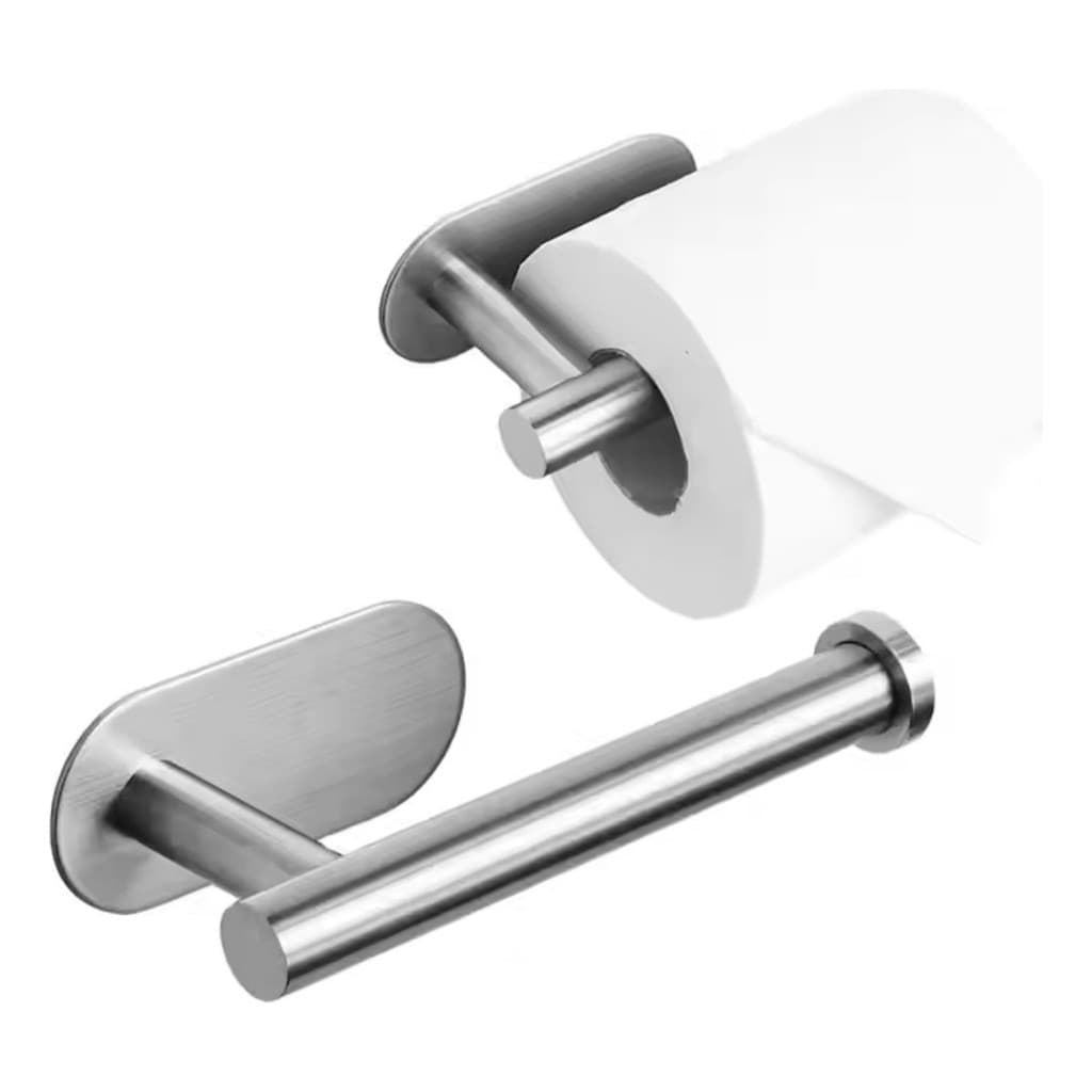 Porta Papel Higienico Premium Adesivo Inox De Parede
