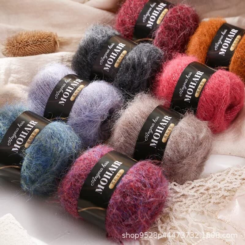 25g/Rolo De Pelúcia Alpaca Mohair Fio Pele Amigável Fofo Macio Artesanal Crochê DIY Cachecol Suéter De Algodão