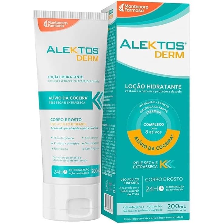 LOCAO HIDRATANTE ALEKTOS DERMATOLOGICO CORPO E ROSTO 200ML