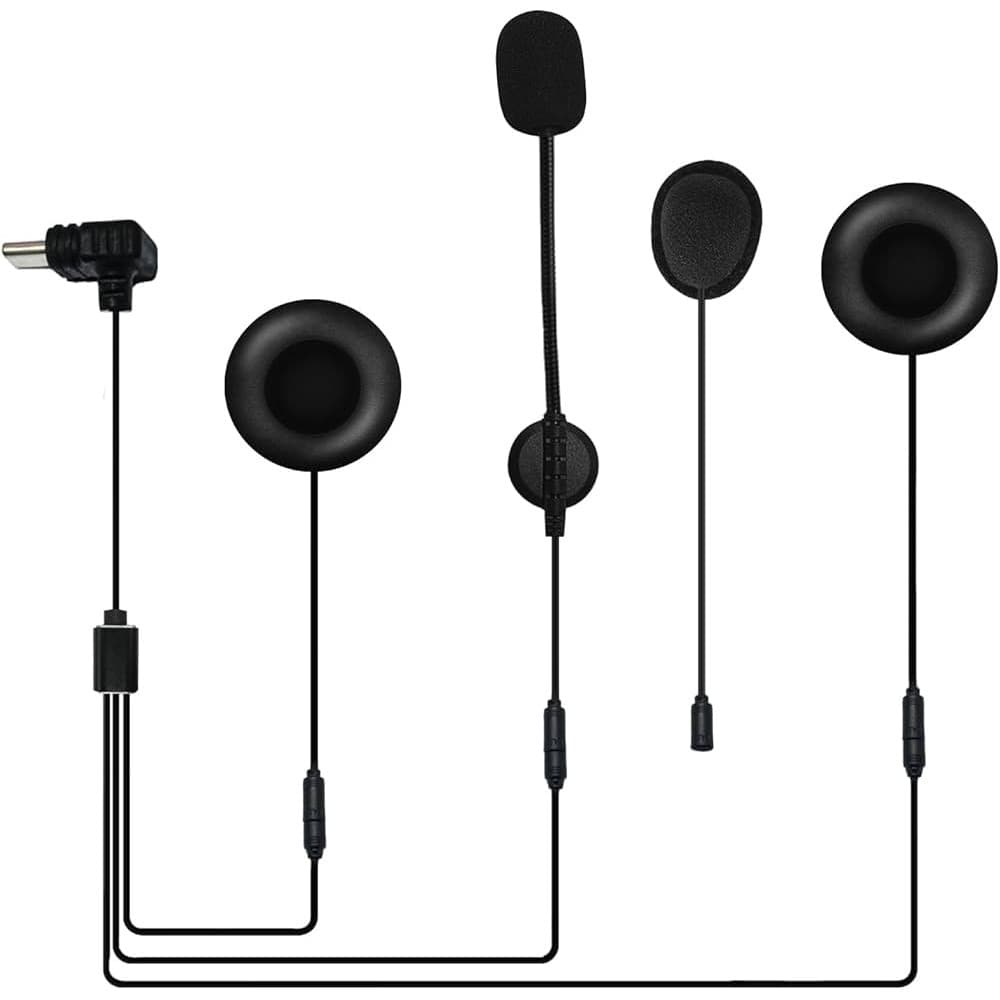 Fone Microfone Original EJEAS M8H Capacete Moto HIFI Reposição USB tipo C Q8 V6 Pro+ Q7 V7 V4 Plus