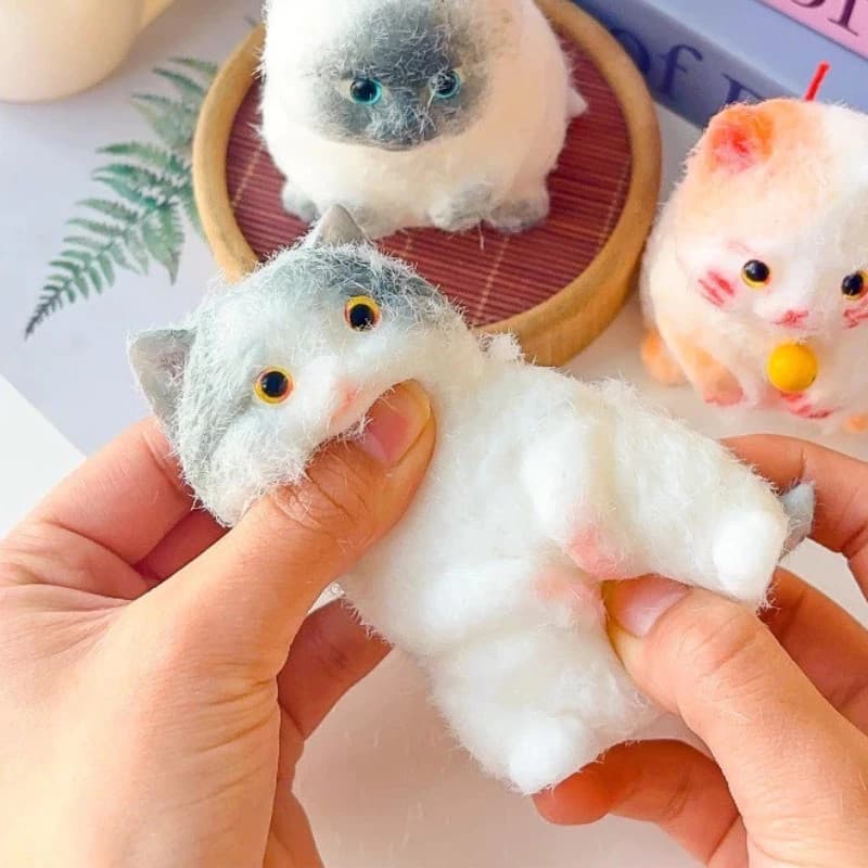 Squishy De Gatinho Fofo Brinquedo Gato Alívio Estresse Apertar Bichinho Macio Brinquedo Anti Stress