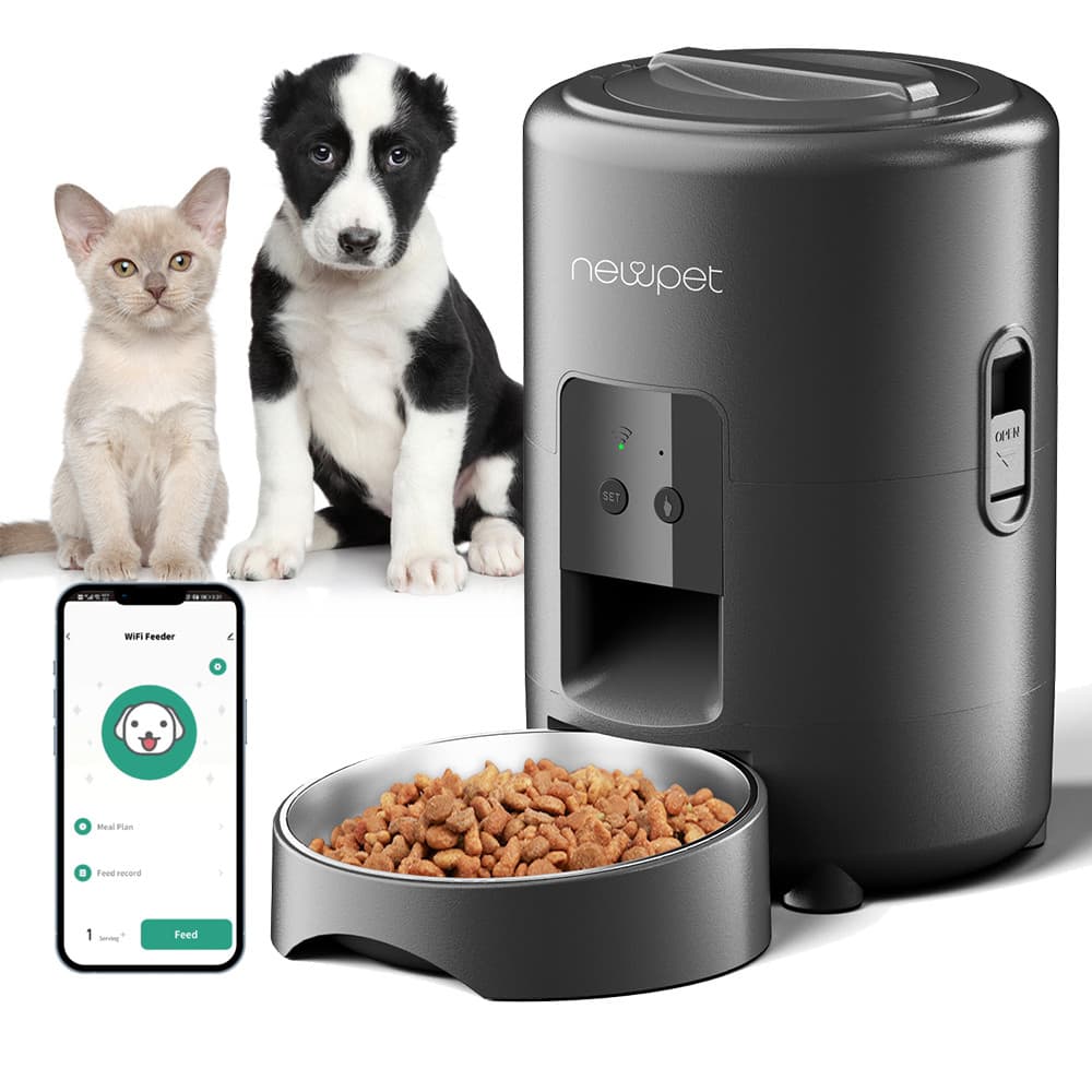 Alimentador Pet Gato Cão Automático WiFi Smart Dispensador de Ração Automático,Comedouro para Caes (2L)