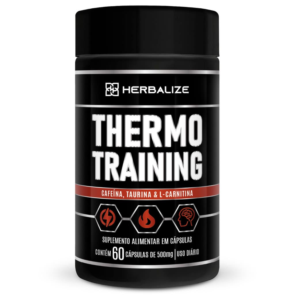 Suplemento Thermogênico Thermo Traiging Com Caféina, Taurina e L-Carnitina com 60 Cápsulas