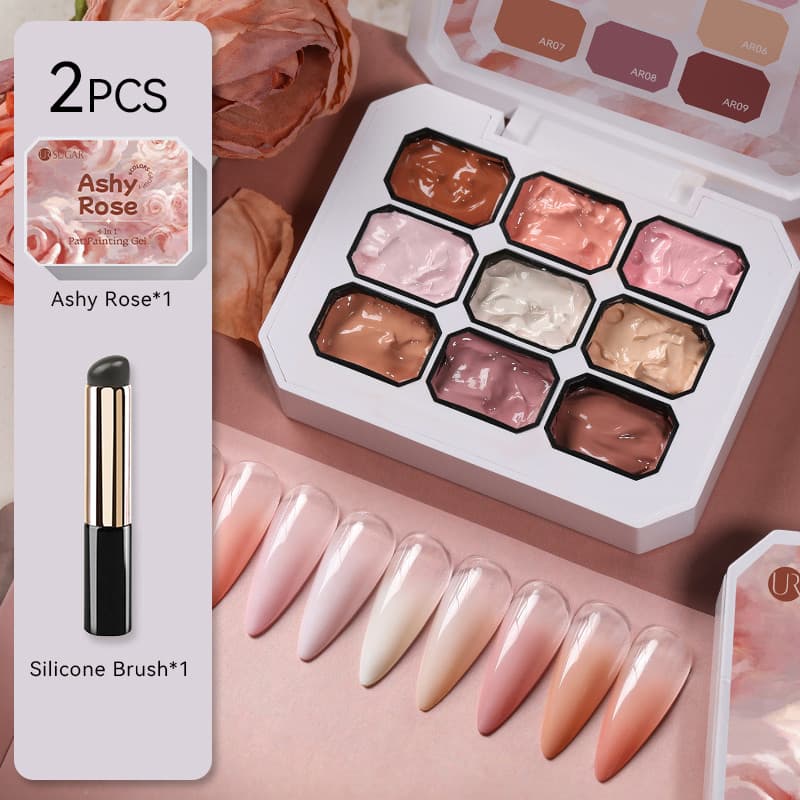 UR SUGAR 4-Em-1 Pat Pintura Gel Polonês Conjunto Nude Rosa Gradiente Blush Cor Semi Permanente UV LED Nail Art Criação