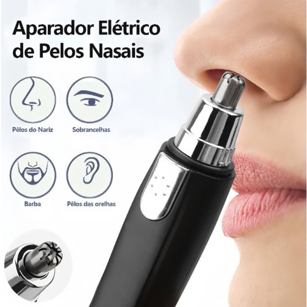 ANA1108 Máquina de Cortar Pelos Cortador Aparador de Cabelos do Nariz e Ouvido Nose Ear Hair Trimmer