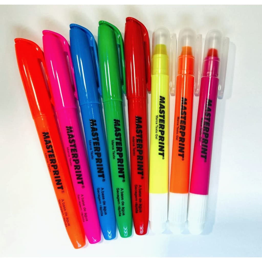 Kit marca textos em gel e tradicional