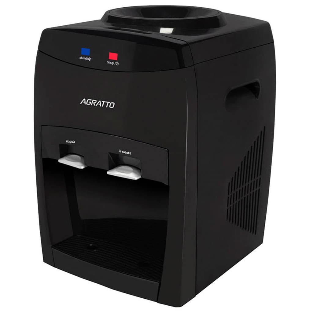Bebedouro Refrigerado Eletrônico Bivolt Água Gelada Natural Garrafão Galão Preto Agratto