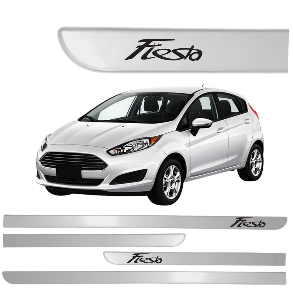 Jogo Friso Lateral New Fiesta 2013 até 2022 Prata Dublin