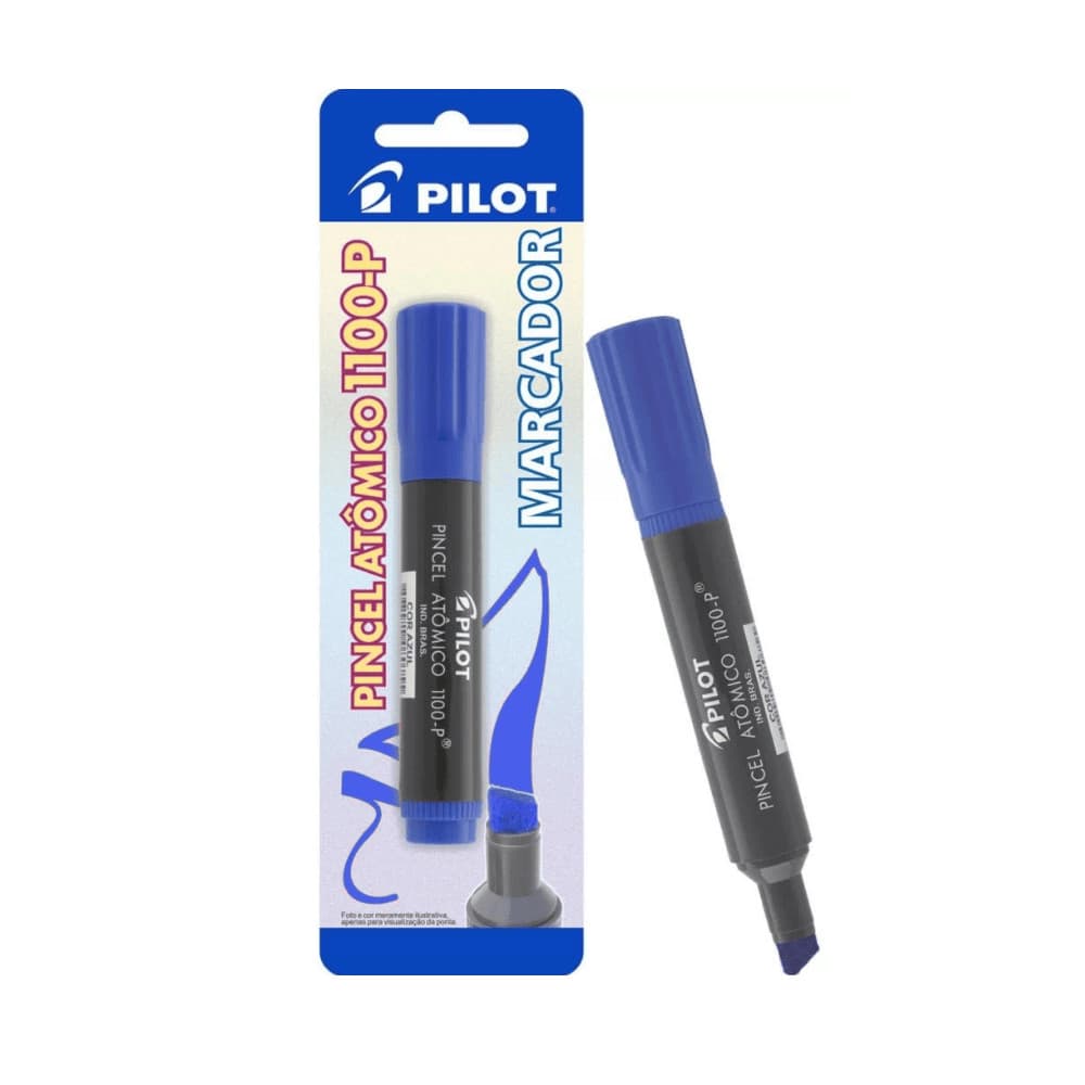 Caneta Marcador Permanente Pincel Atômico 1100-P Azul Pilot