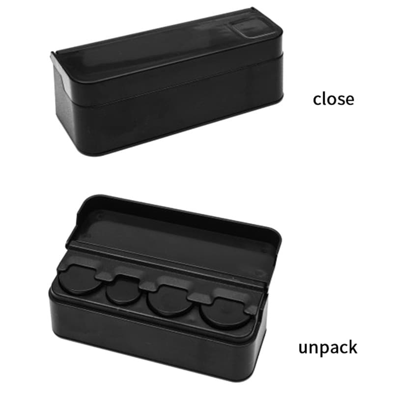 1 Peça Porta-Moedas De Plástico Preto Para Organizador De Mudança De Carro Armazenamento Universal Dispensador De Dinhei