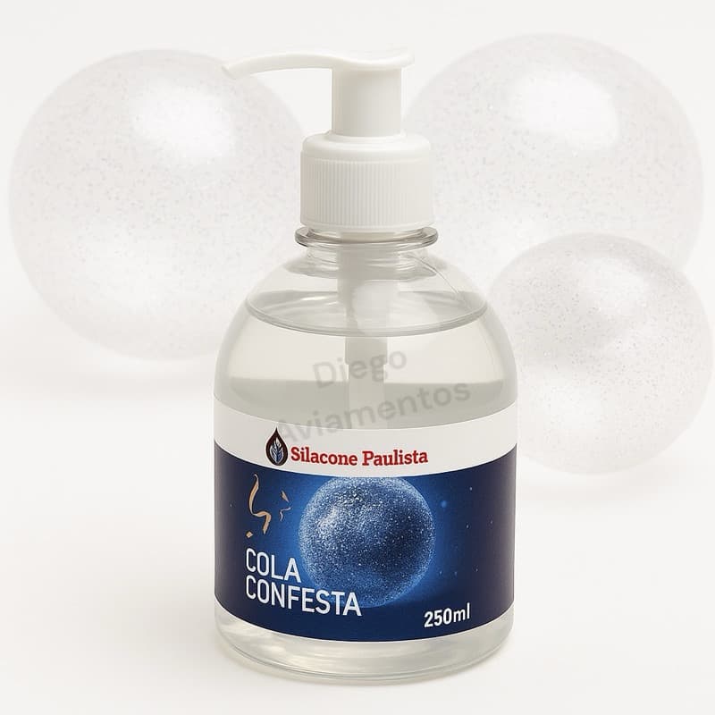 Cola Confete Glitter Balões Bexigas De Ar Bubble Gel 250 Ml