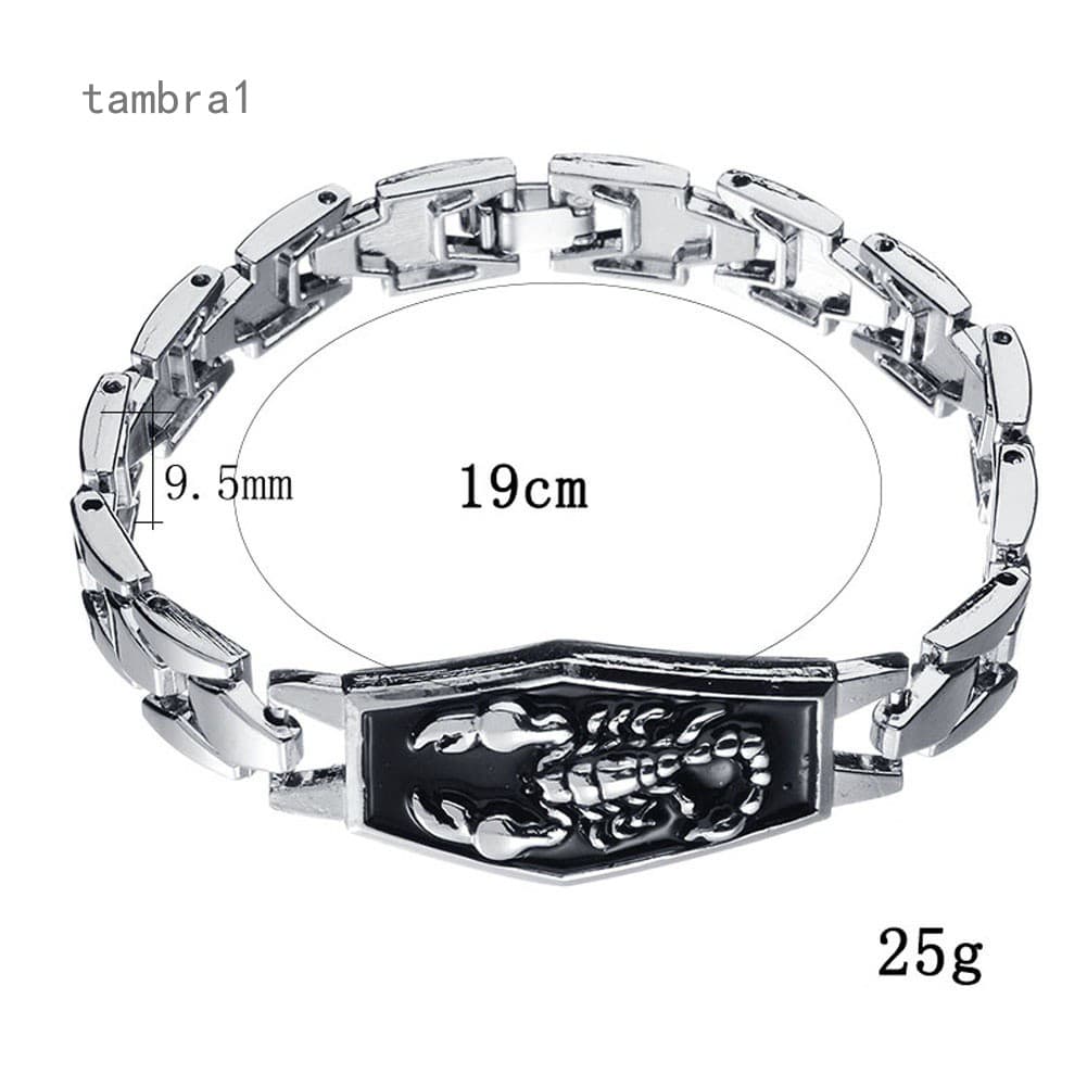 Pulseira de estilo escorpião de aço inoxidável para homens