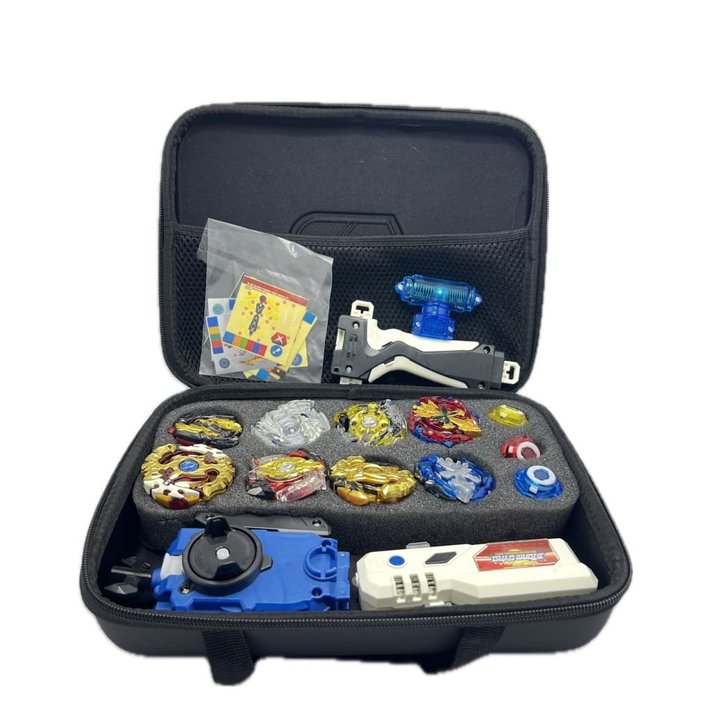 KIT GIROBLADE MALETA COM 8 GIROBLADE + LANÇADOR DUPLA ROTAÇÃO + 3 PONTEIRAS + ADESIVOS