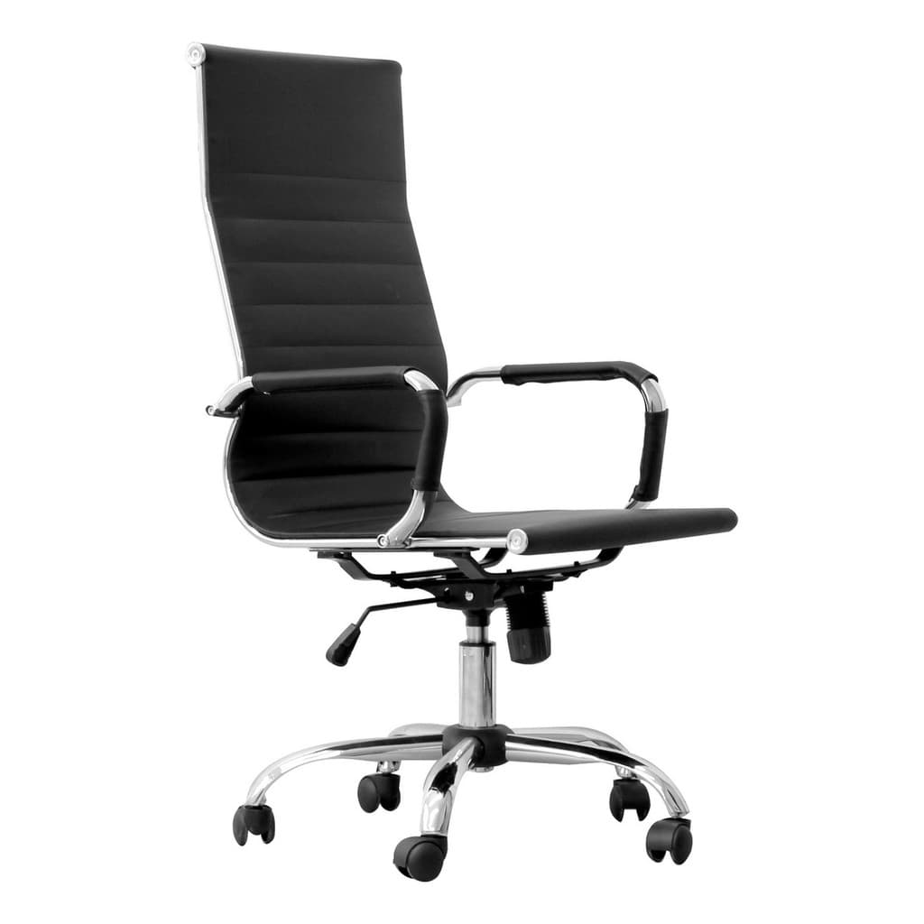 Cadeira de escritório Nagano 102039705 ergonômica preta com estofado de couro sintético