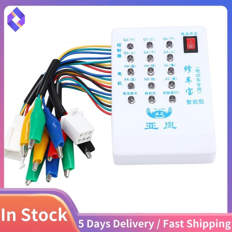 Testador De Controlador De Motor Sem Escova 24V/36V/48V/60V/72V Carro Elétrico E-Bike Scooter Hall Dispositivo De Teste