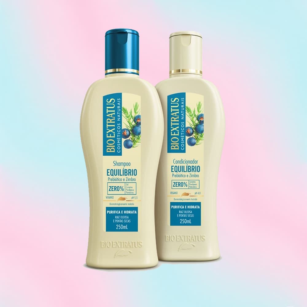 Kit Equilíbrio Shampoo e Condicionador Bio Extratus - 250mL