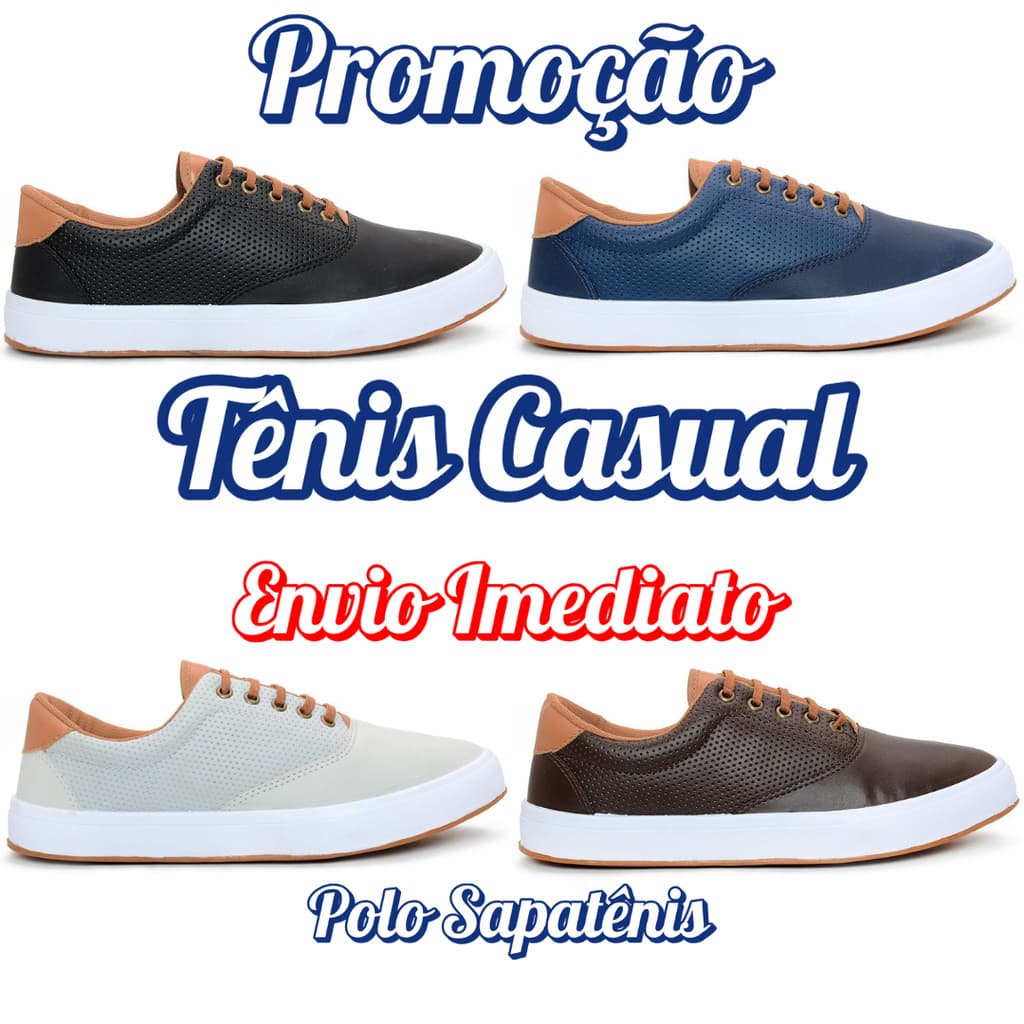 Tênis Casual Masculino Estilo Sapatênis Confortável Linha Premium