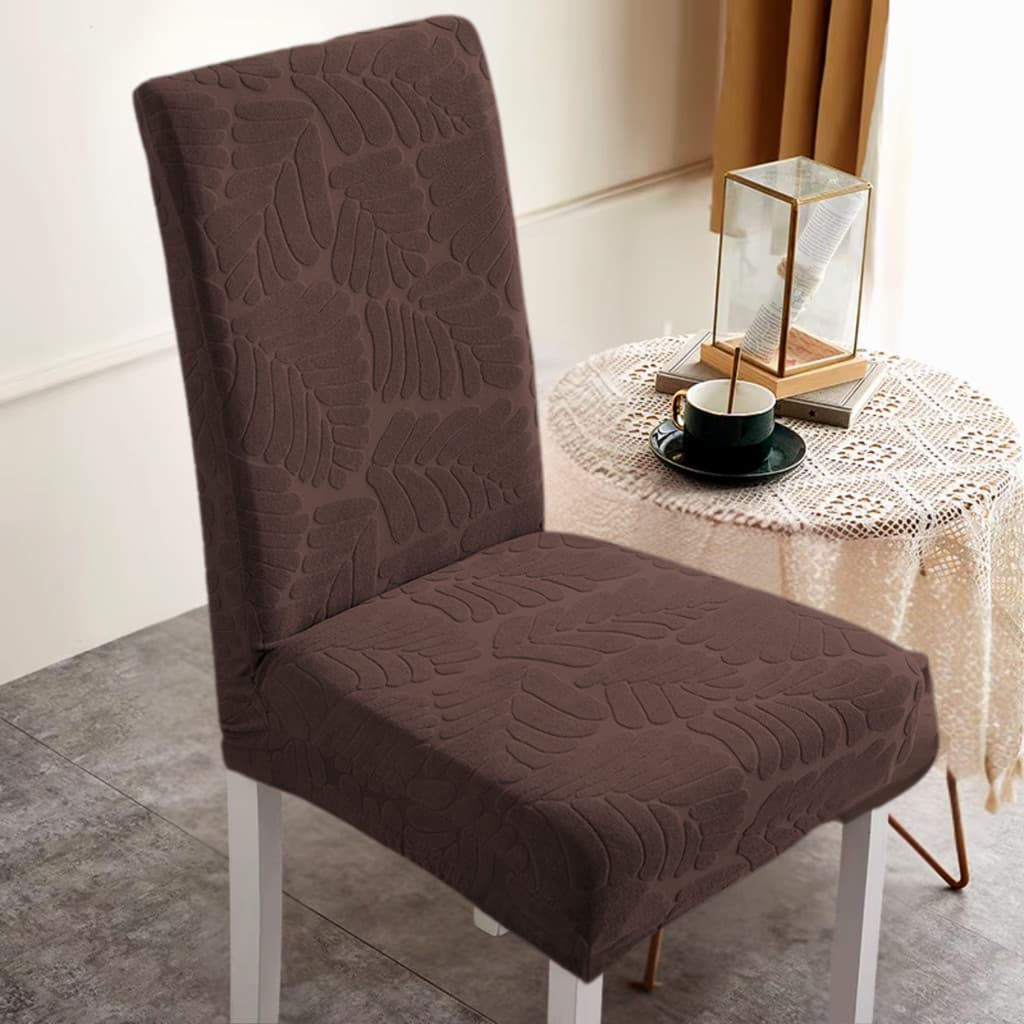KIT Capa Elástica Para Cadeira Mesa de Jantar Estampas Variadas Marrom ou Vinho