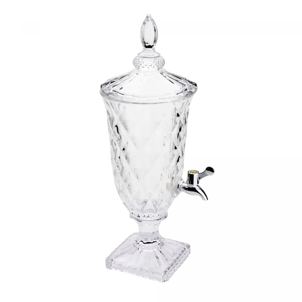 SUQUEIRA JARRA DE CRISTAL DISPENSER VIDRO C/TAMPA DIAMOND 2L