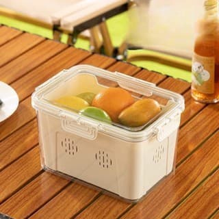 Cesto Organizador Balde Pote Vasilha Geladeira Armazena Alimento Armário Cozinha Caixa Utensílios0