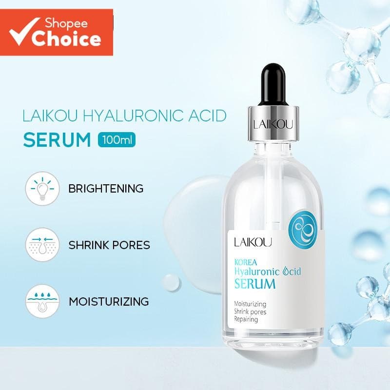 LAIKOU Soro De Ácido Hialurônico Hidratante Diminuir Poros Suaviza A Pele 100ml