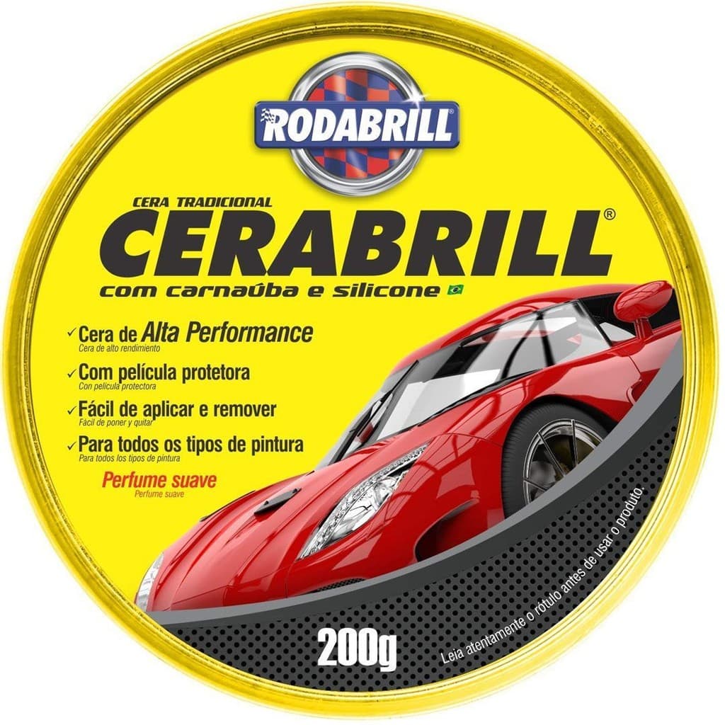 Cera Cerabrill com Carnauba e Silicone Rodabrill 200g
