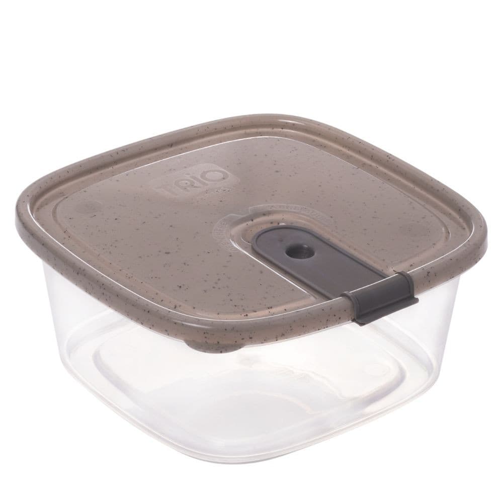 Pote de plástico Trio quadrado 1 litro Plasutil ref.5993
