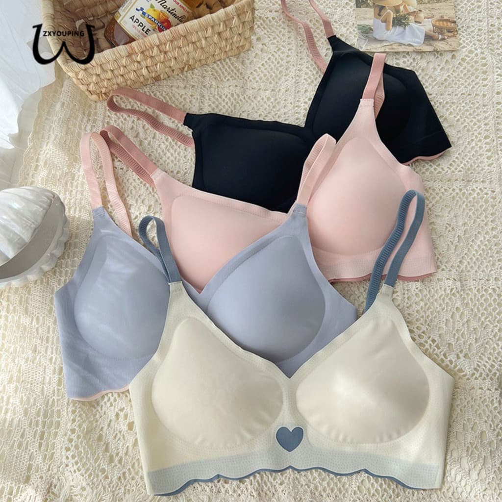 ZXYOUPING Sutiã De Verão Sem Costura – Fio E Respirável , Feminino , Anel De Aço , Coleção De Peito Pequeno , Lateral ,