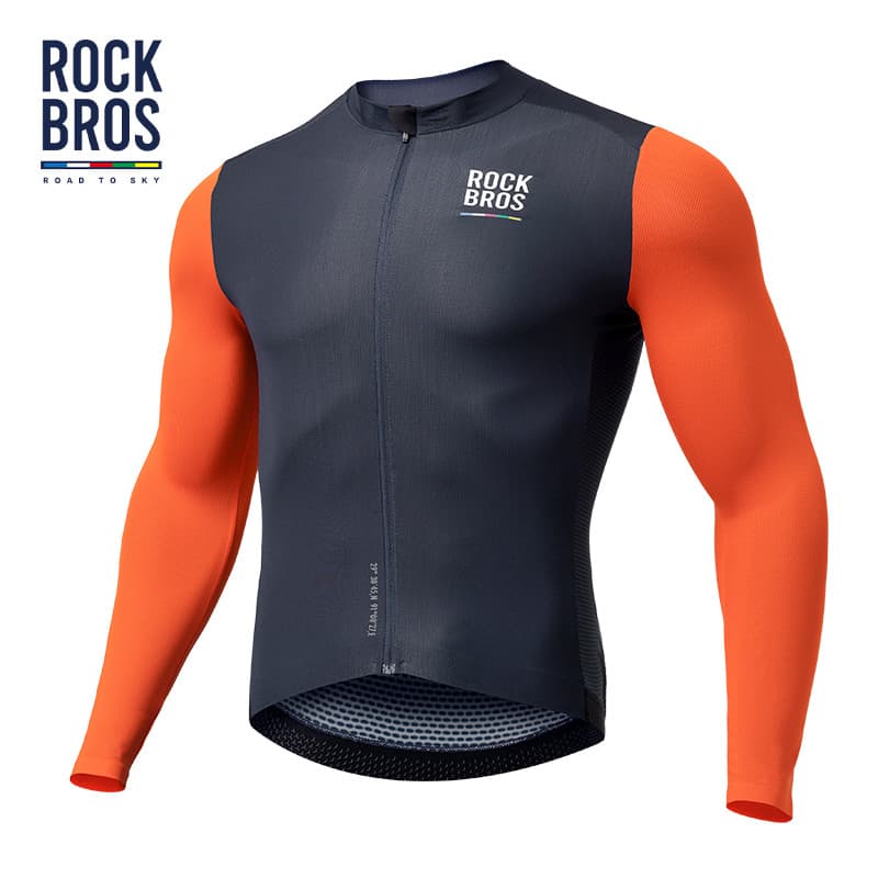 ROCKBROS ROAD TO SKY Camisa De Ciclismo Profissional Manga Longa Conforto Alta Elástica Masculina Roupas