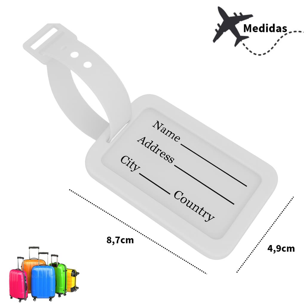 6 Etiquetas Tag de Identificação Mala Bagagem Viagem - Travel Luggage Tag
