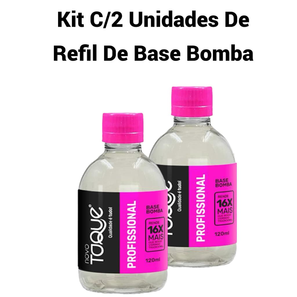 Kit Com 2 Refil de Base Bomba Novo Toque 120ml