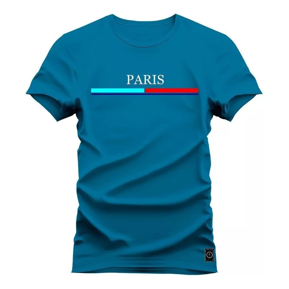 Camiseta Premium Algodão Estampada Paris Tira