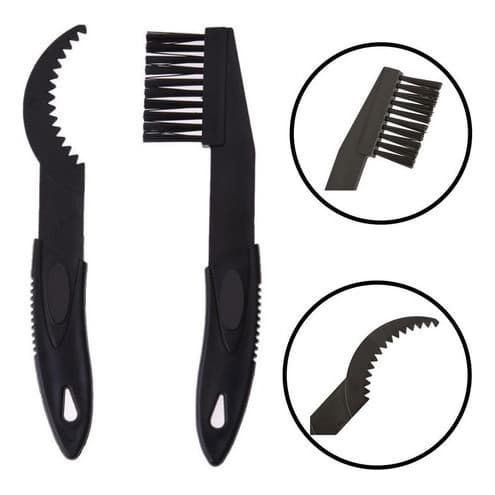 Kit Escova De Limpeza Raspador Catraca Para Bike 2 Peças