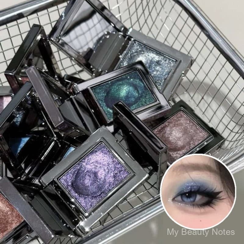 Paleta de Sombras de Olhos HERORANGE Monocromática Roxa Azul Perolada Diamante Iluminador Purê de Batata WSRQ