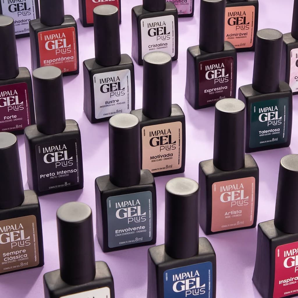 Esmalte em Gel Impala Gel Plus 8ml Esmaltação Várias Cores Cristalina Enigmatica Artista