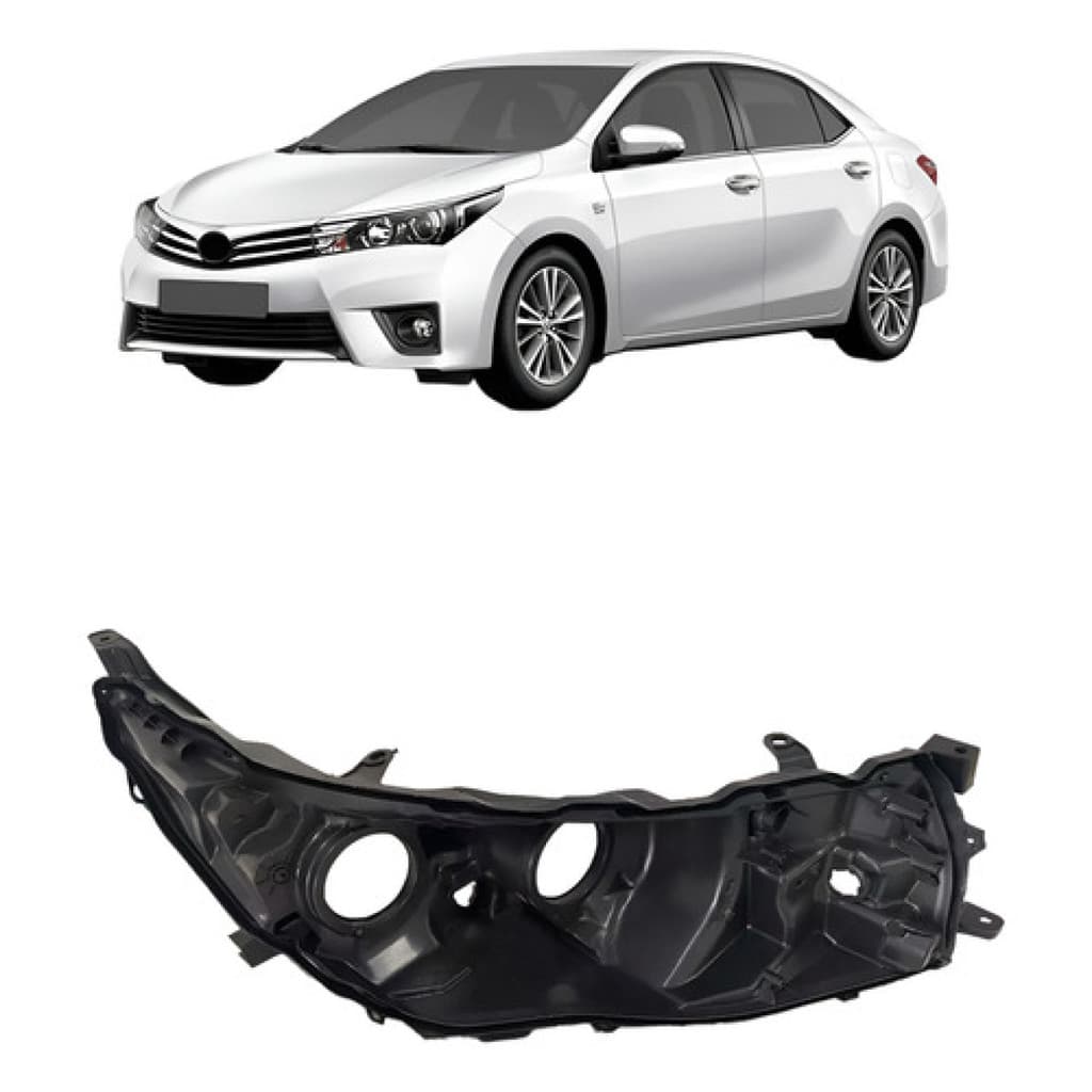 Carcaça Farol Corolla 2014 A 2017 Sem Projetor Sem Led