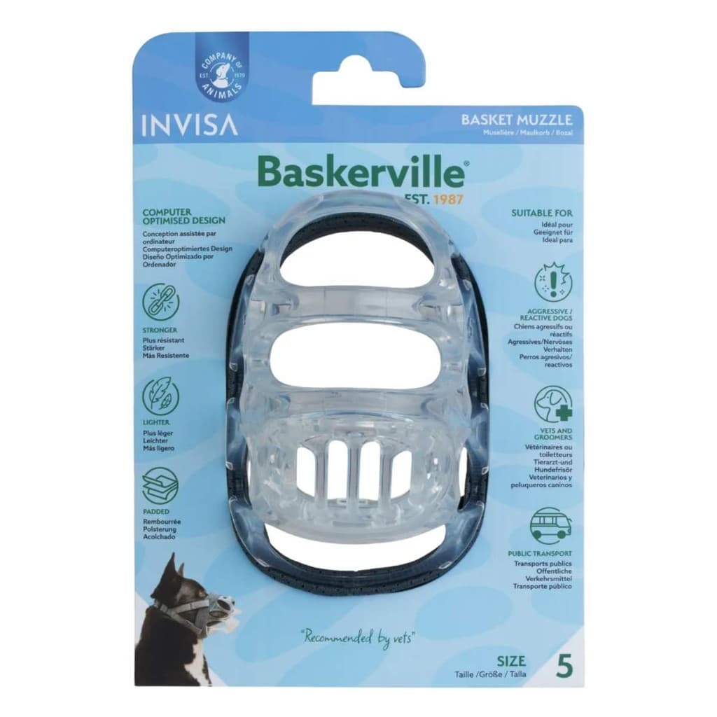 Focinheira Para Cães Baskerville Invisa Muzzle Tamanho 5 Xg