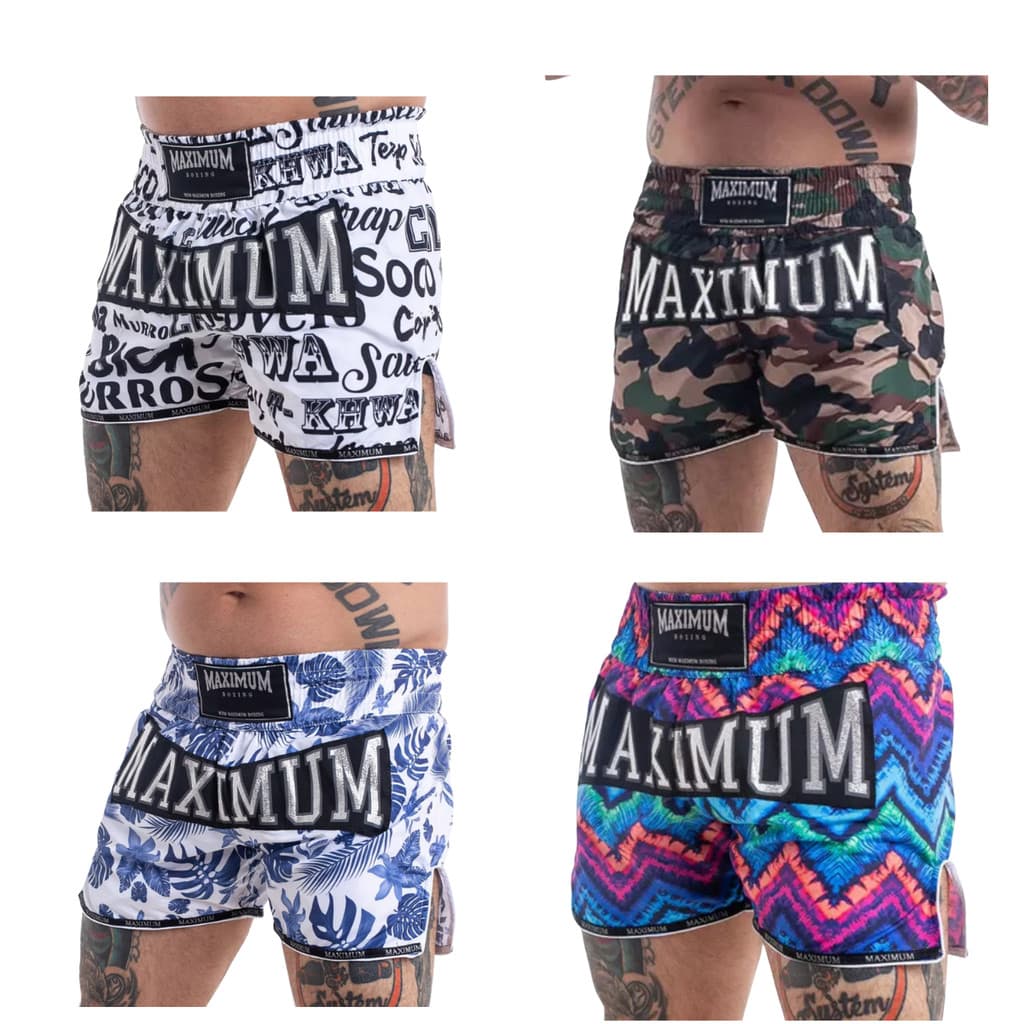 Short Muay Thai Kickboxing Calção Bermuda Maximum Tailandês