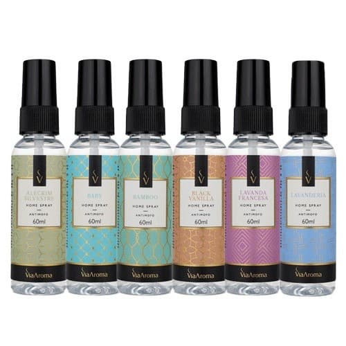 Home Spray Via Aroma 60ml Aromatizador de Ambiente Fragrância Caseira - Escolha o seu