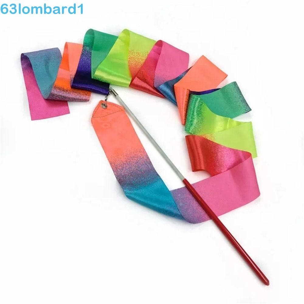 LOMBARD1 Fitas De Ginástica , Haste Giratória Em Cores Gradientes , Streamer De Balé , Fita De Dança Profissional De 2m