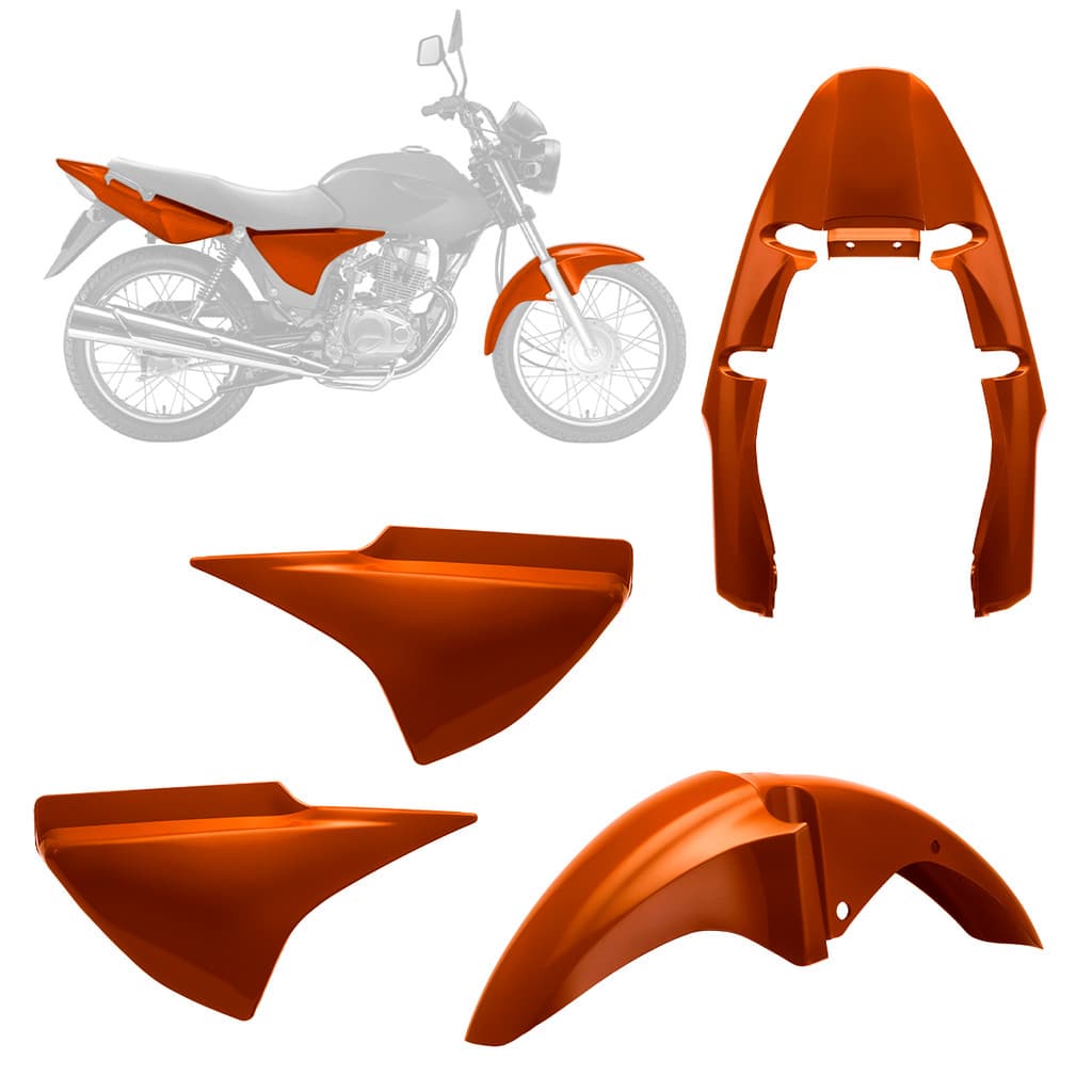 Kit Carenagem 3 Peças Pro Tork Titan 150 2004/08