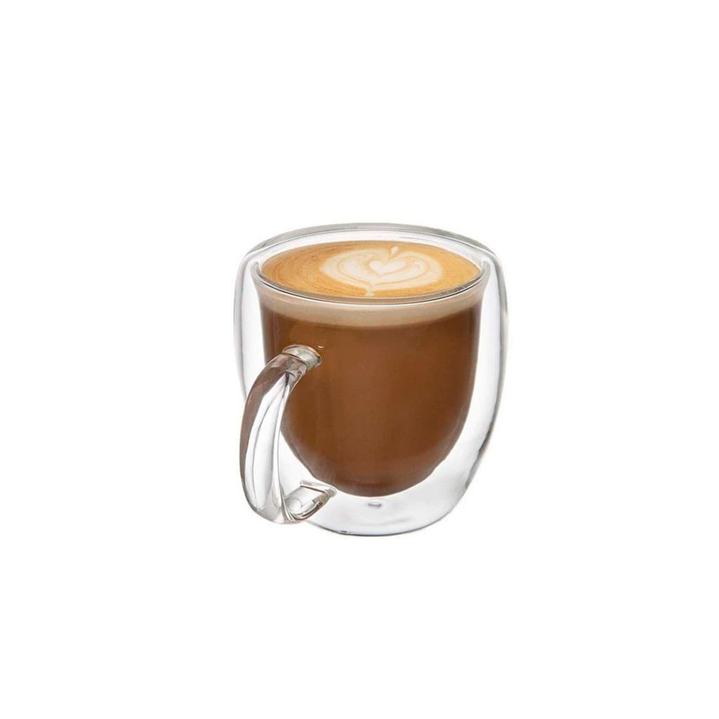 Caneca Xícara Parede de Vidro Duplo Elegante para Drinks