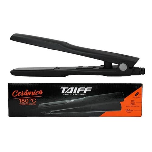 Prancha Cerâmica Taiff Profissional 180° Bivolt Preto