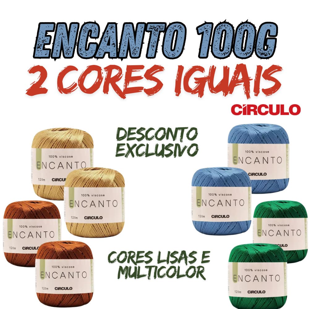 Kit de Linha Fio Encanto 128m Circulo - kit com 2 cores iguais
