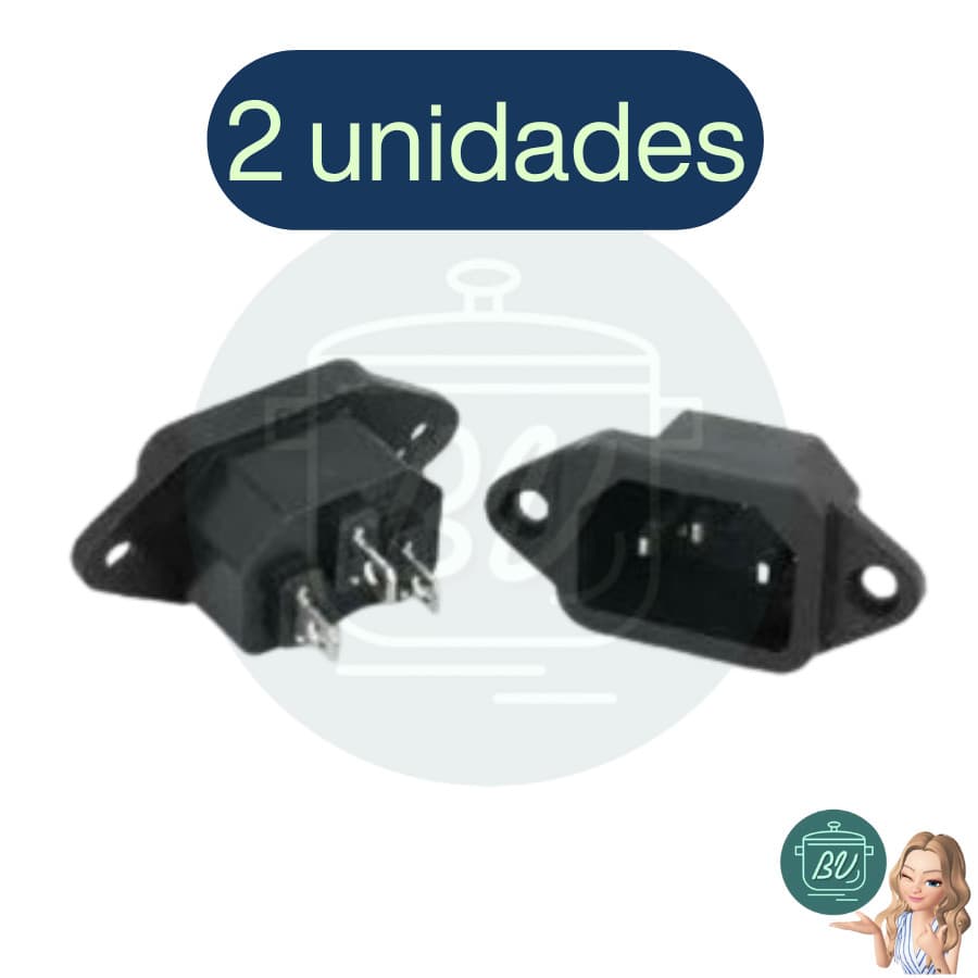 Tomada para panela elétrica 10A 250V kit com 2 unidades