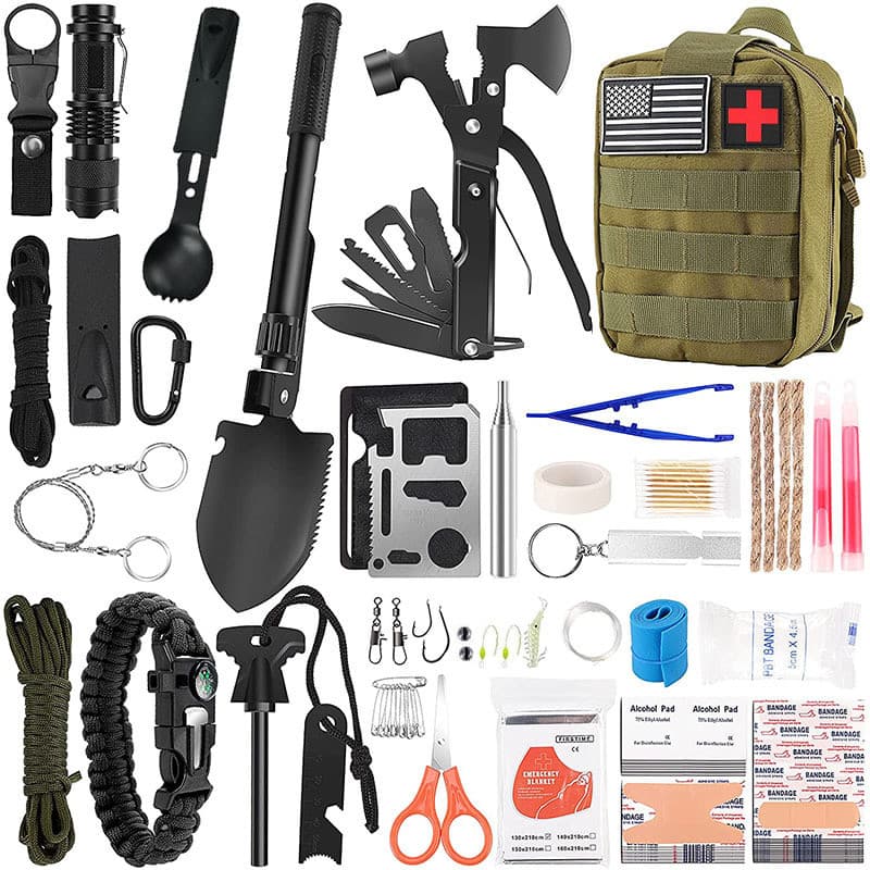 Mochila de Emergência 29 Itens Kit Primeiros Socorros Sobrevivência Acampamento